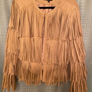 Serena Williams fringe leather jacket XL